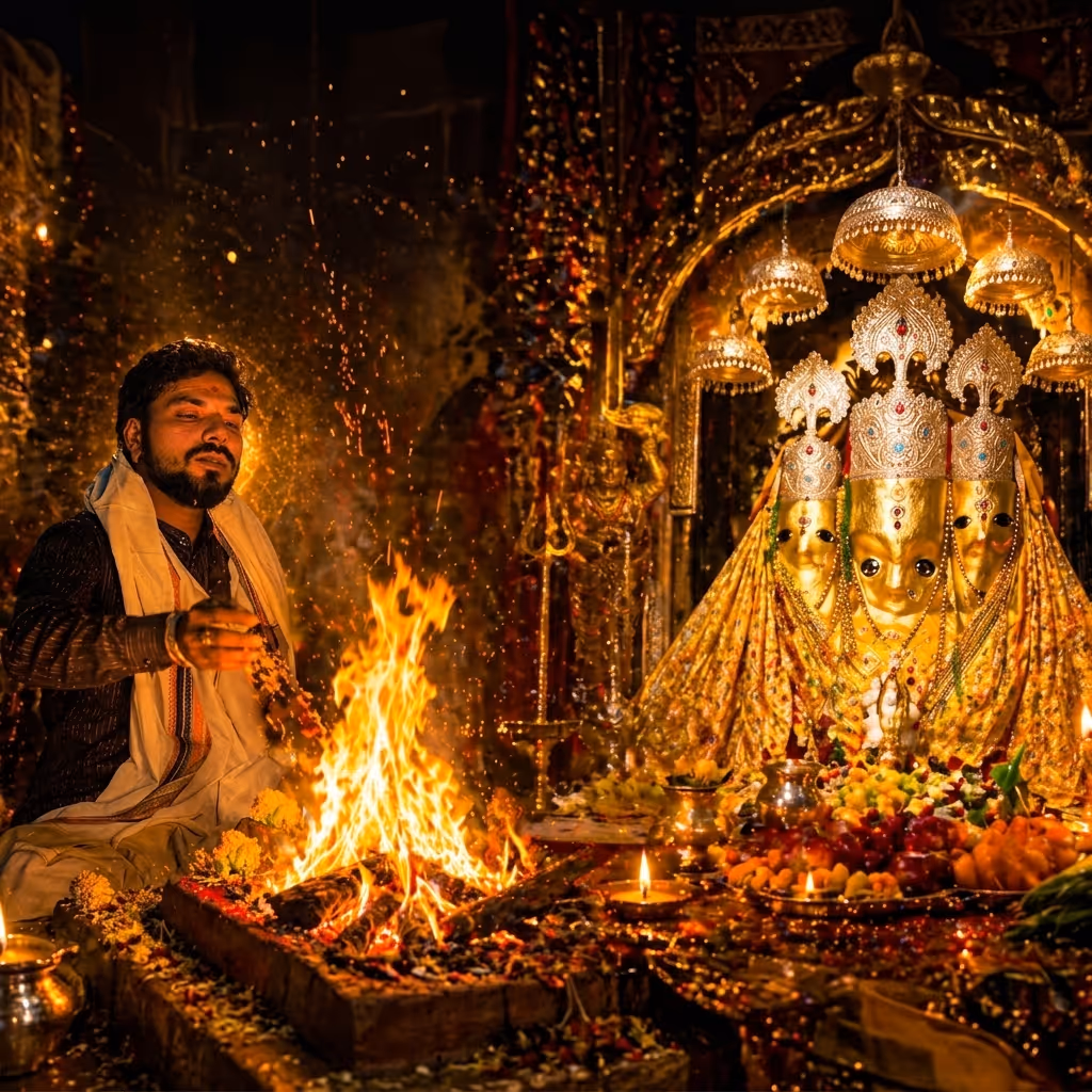 Baglamukhi Havan Nalkheda - Authentic Vedic Ritual by Acharya Tiwari Chetan Guru