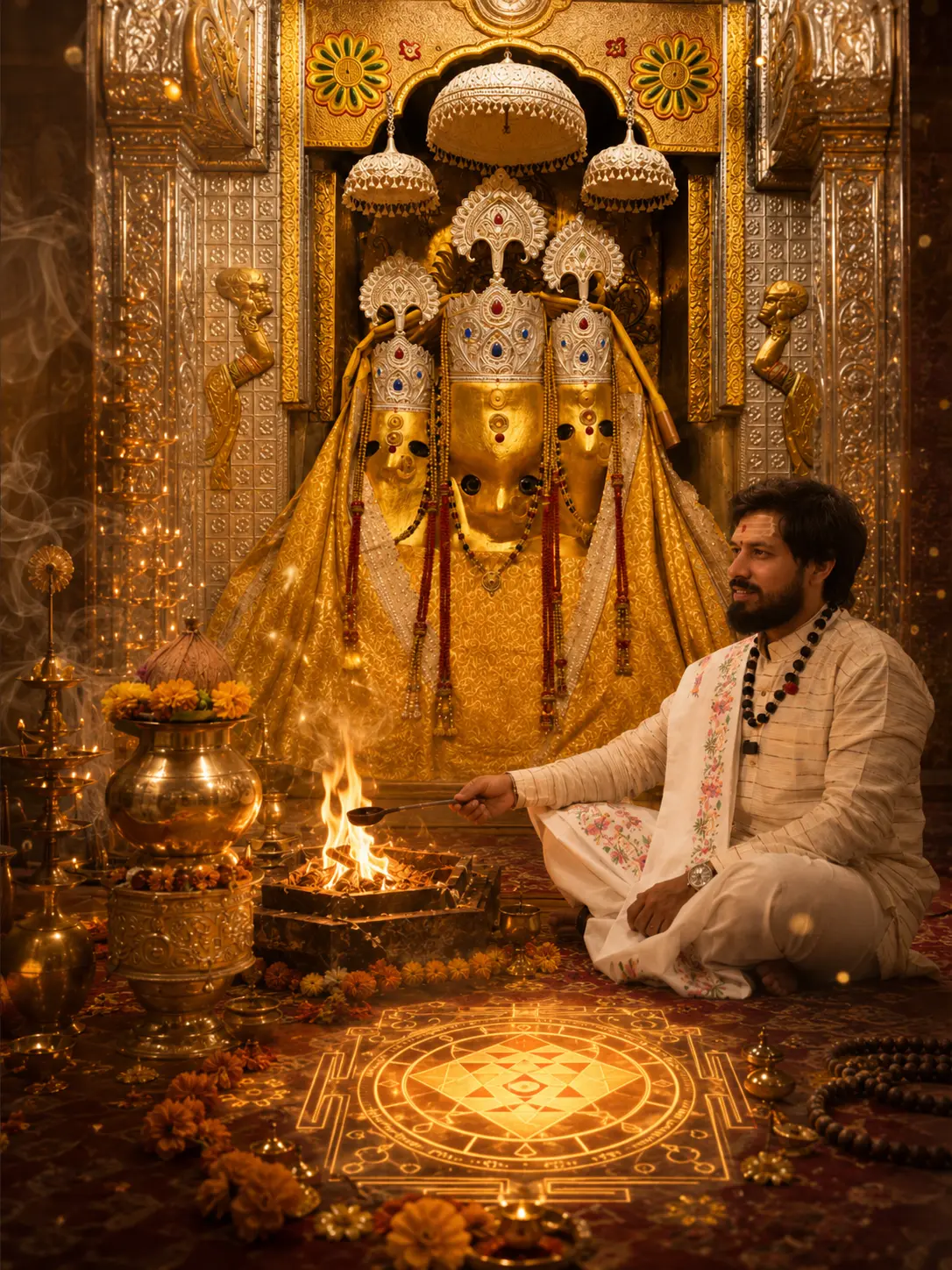 Authentic Maa Baglamukhi Puja at Nalkheda Siddha Peeth with Acharya Tiwari Chetan Guru