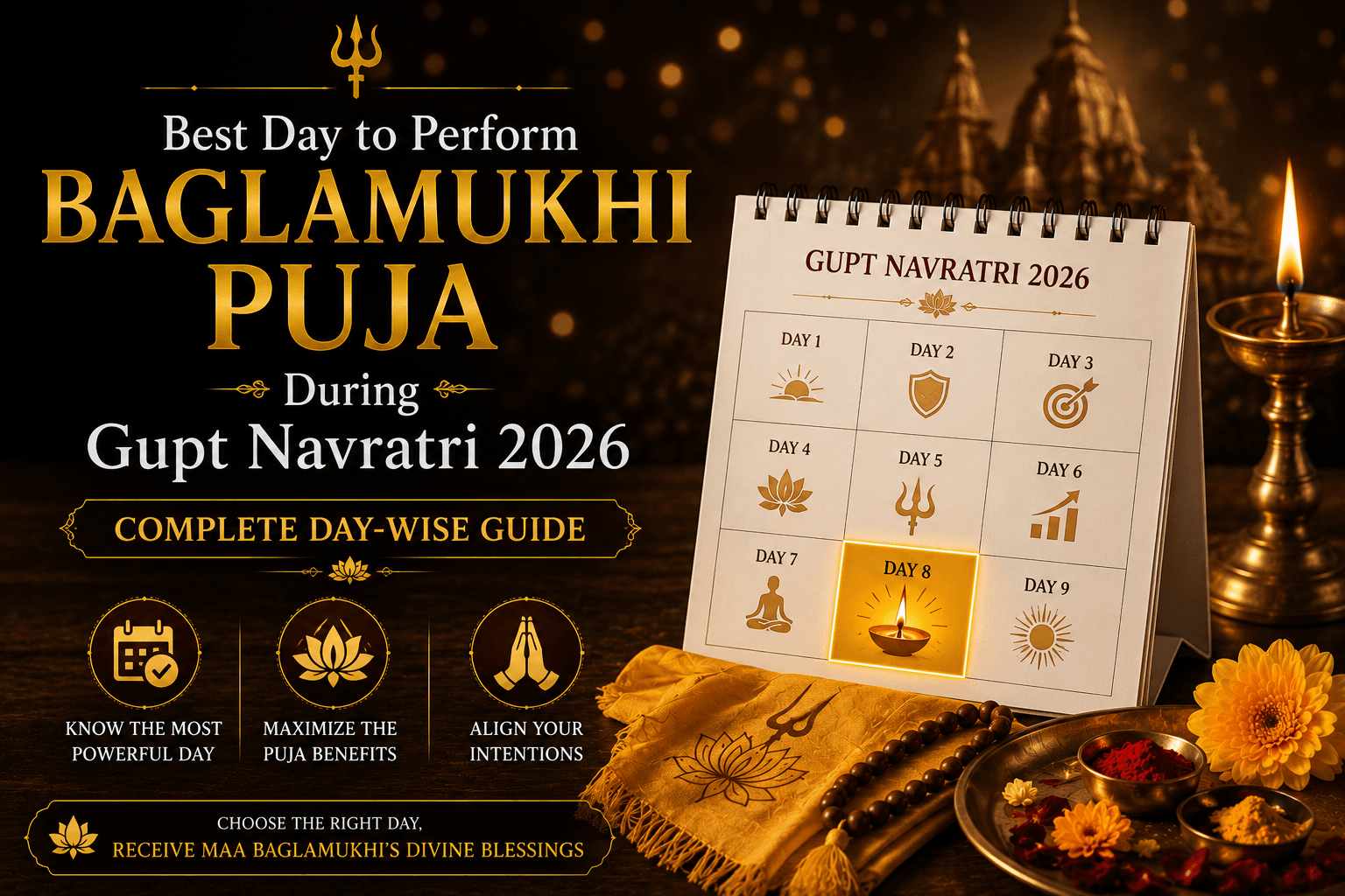 Best Day to Perform Baglamukhi Puja During Gupt Navratri 2026 (Complete Day-Wise Guide)