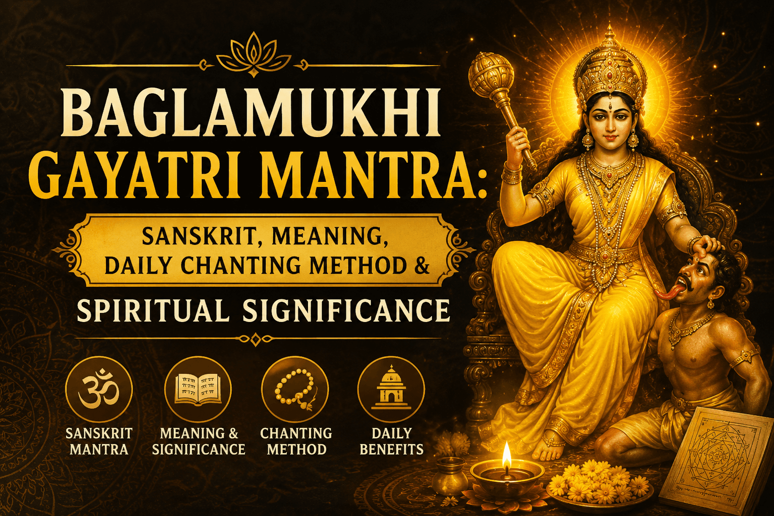 Baglamukhi Gayatri Mantra: Sanskrit, Meaning, Daily Chanting Method & Spiritual Significance