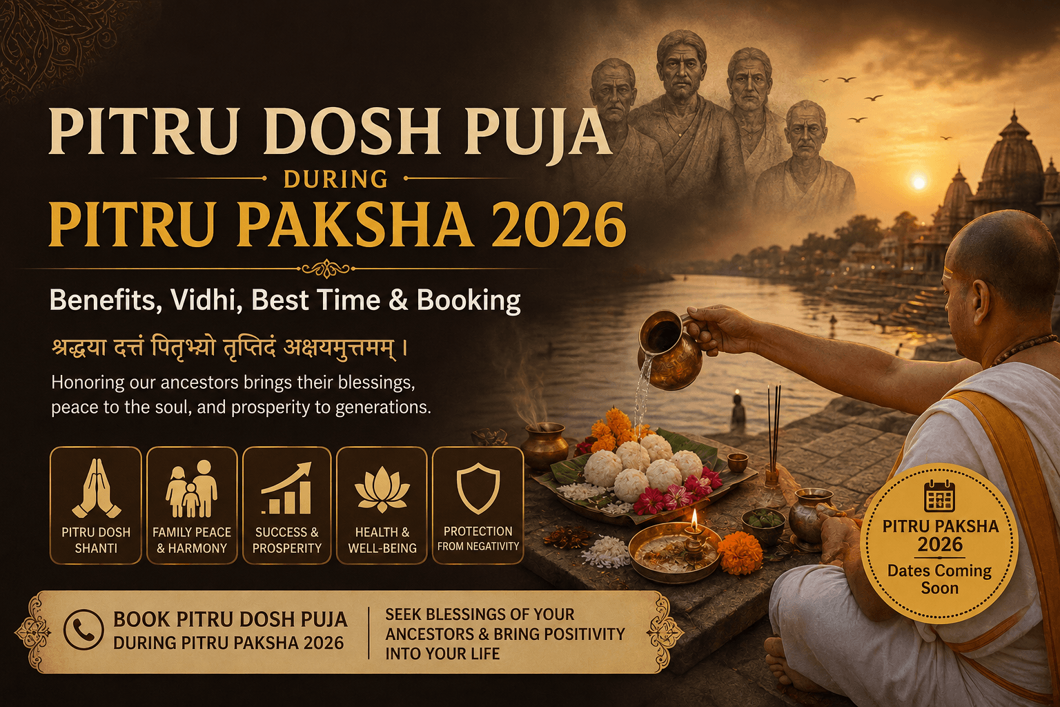 Pitru Dosh Puja During Pitru Paksha 2026: Benefits, Vidhi, Best Time & Booking