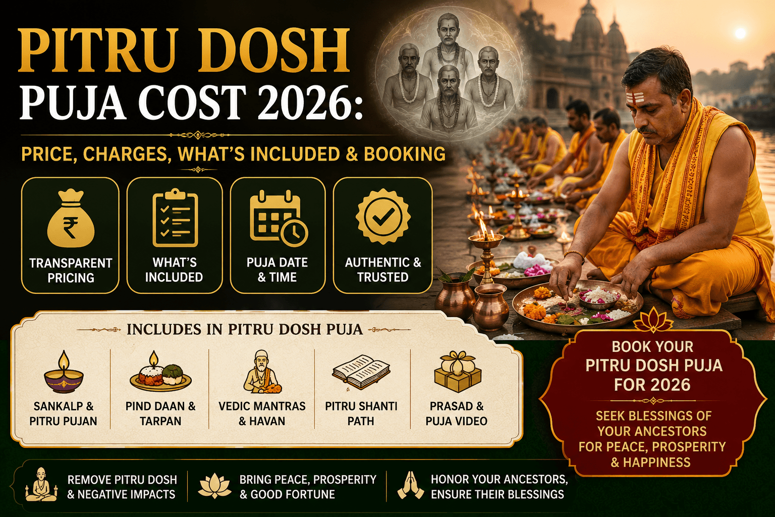 Pitru Dosh Puja Cost 2026: Price, Charges, What's Included & Booking