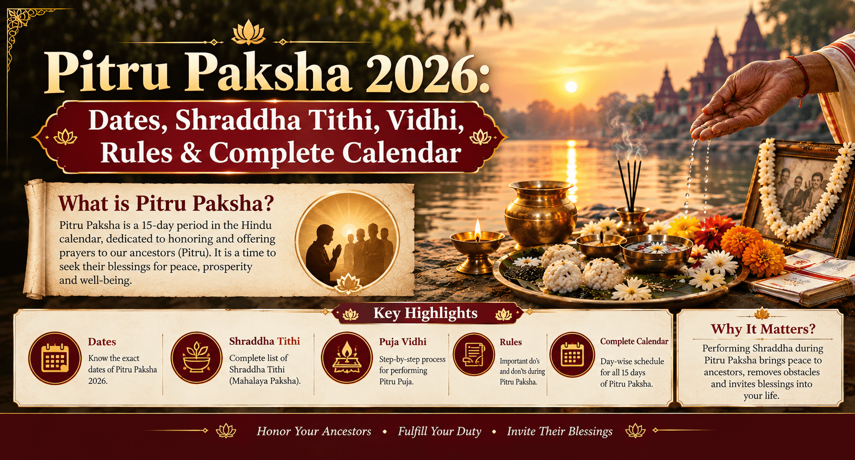 Pitru Paksha 2026: Dates, Shraddha Tithi, Vidhi, Rules & Complete Calendar