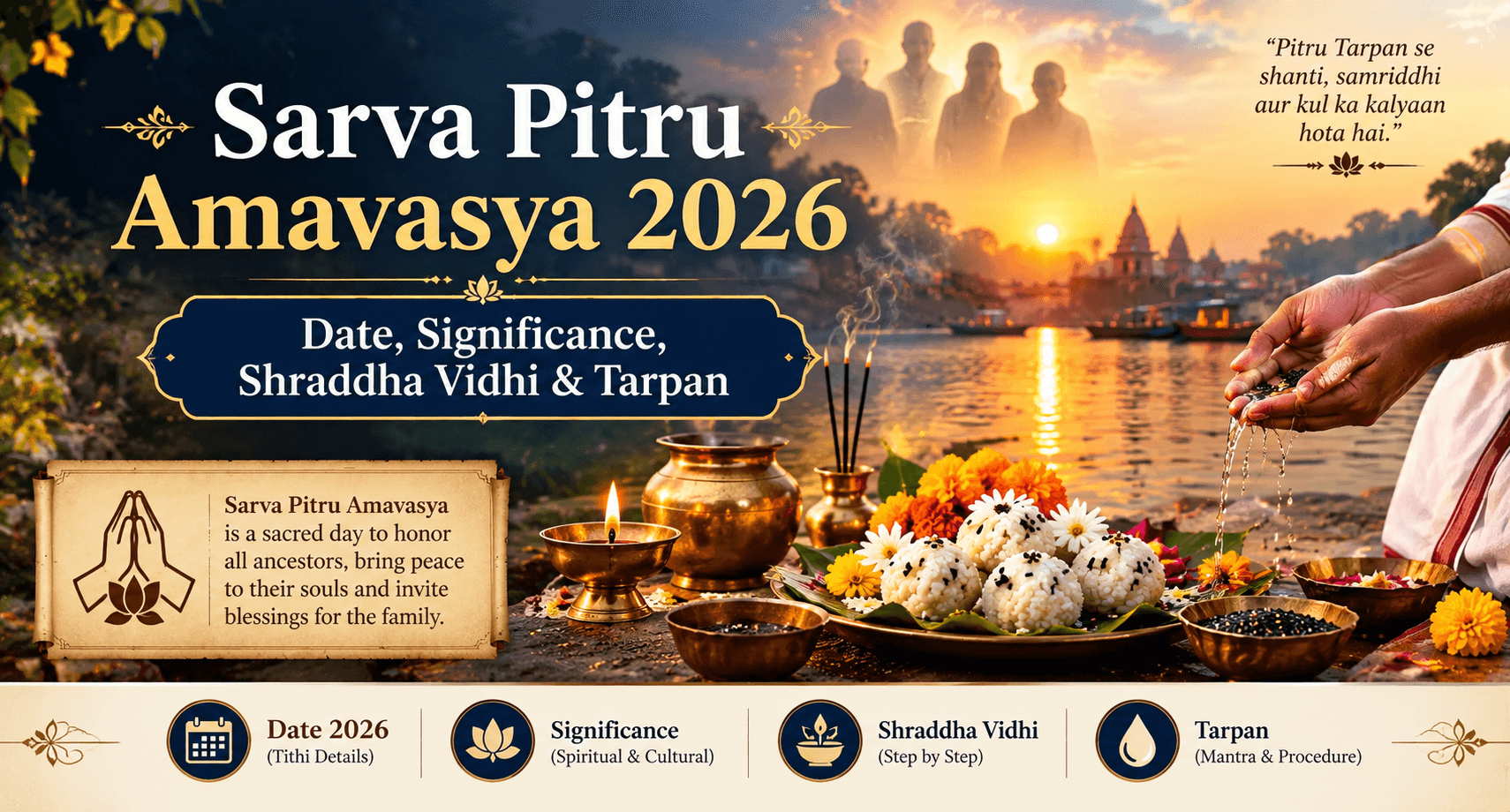 Sarva Pitru Amavasya 2026: Date, Significance, Shraddha Vidhi & Tarpan
