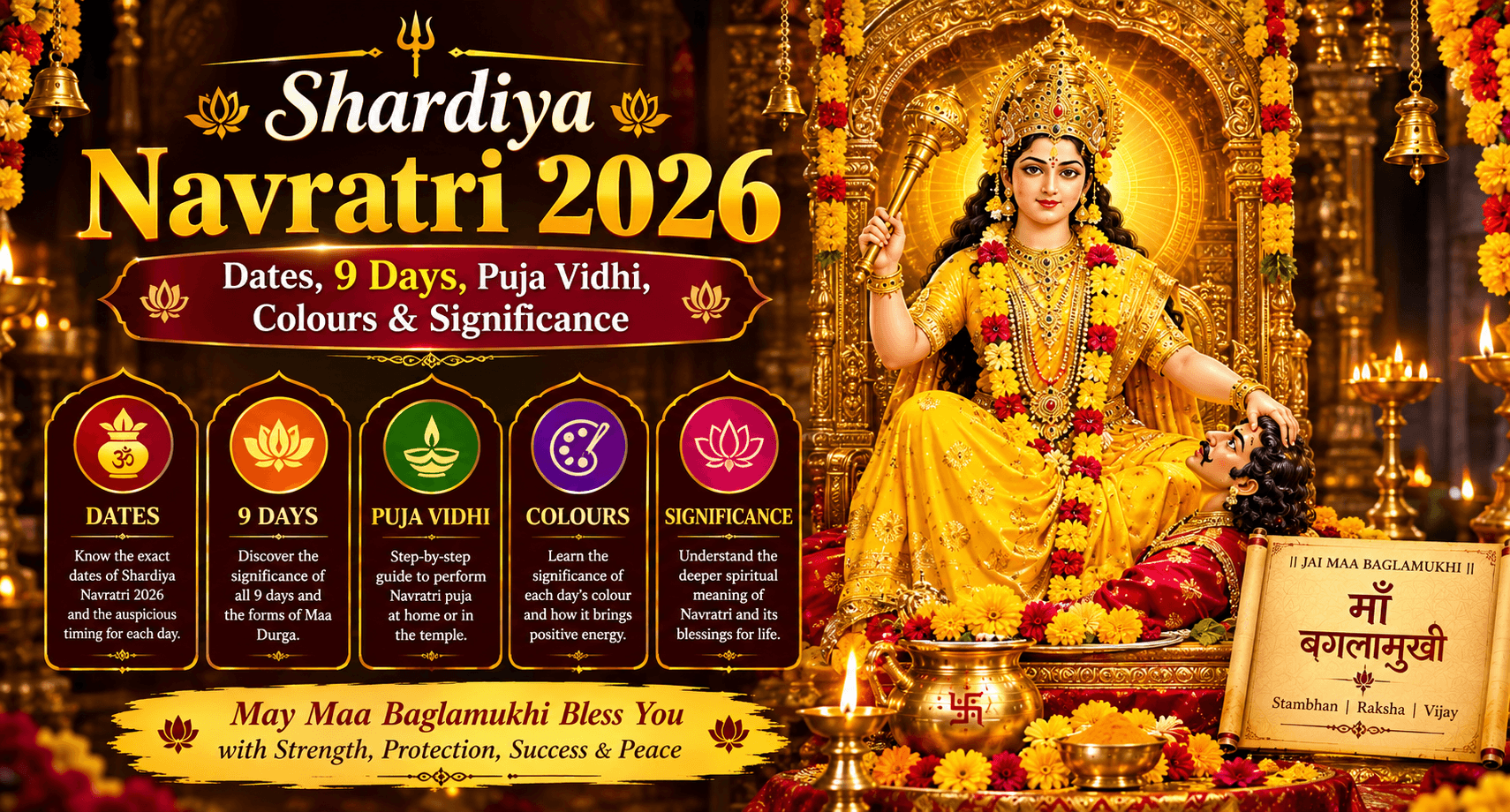 Shardiya Navratri 2026: Dates, 9 Days, Puja Vidhi, Colours & Significance