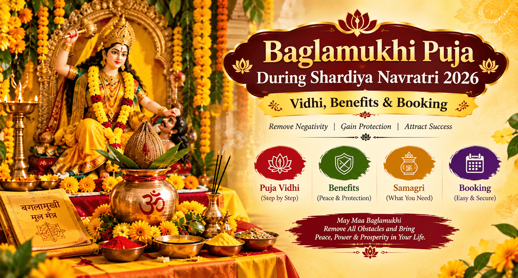 Baglamukhi Puja During Shardiya Navratri 2026: Vidhi, Benefits & Booking