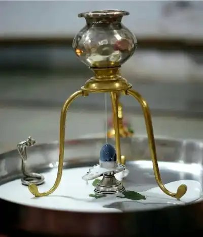 Prarthiv Shivling Pooja (1008 Shivlings) performed at Siddha Peeth Nalkheda temple with sacred hawan kund